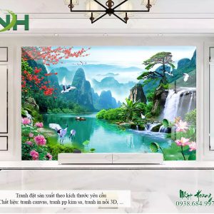 Tổng 10 mẫu tranh dán 3D sơn thủy V1