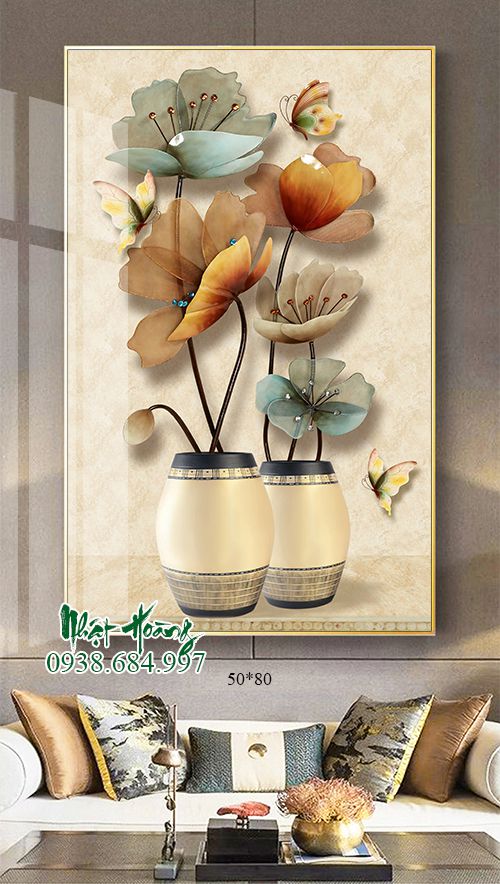 Catalogue 10 mẫu tranh bình hoa Vol 6