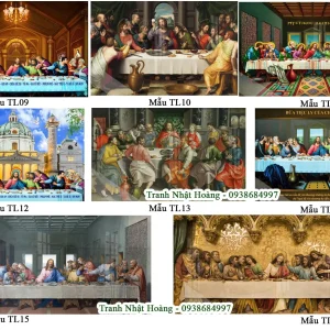 8 mẫu tranh 3d bữa tiệc ly v1