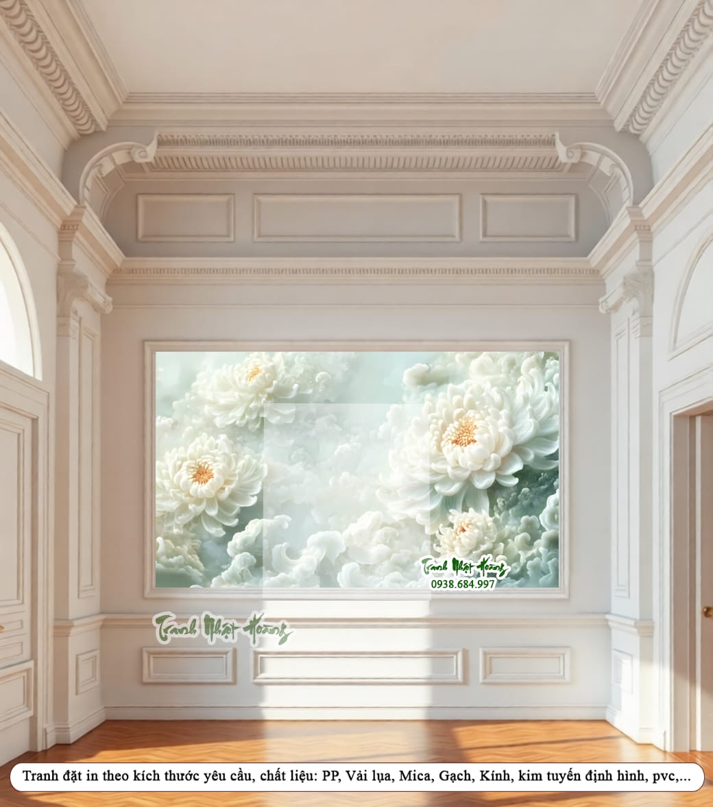 tranh gạch 3d hoa cúc