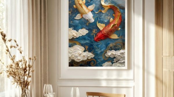 tranh 3d ca chep tranh 3d ca chep