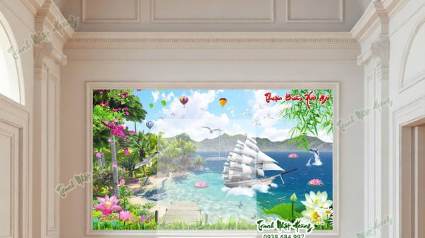 tranh 3d thuan buom xuoi gio tranh 3d thuan buom xuoi gio